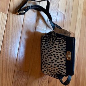Ann Taylor Small Leopard Cross Body Bag